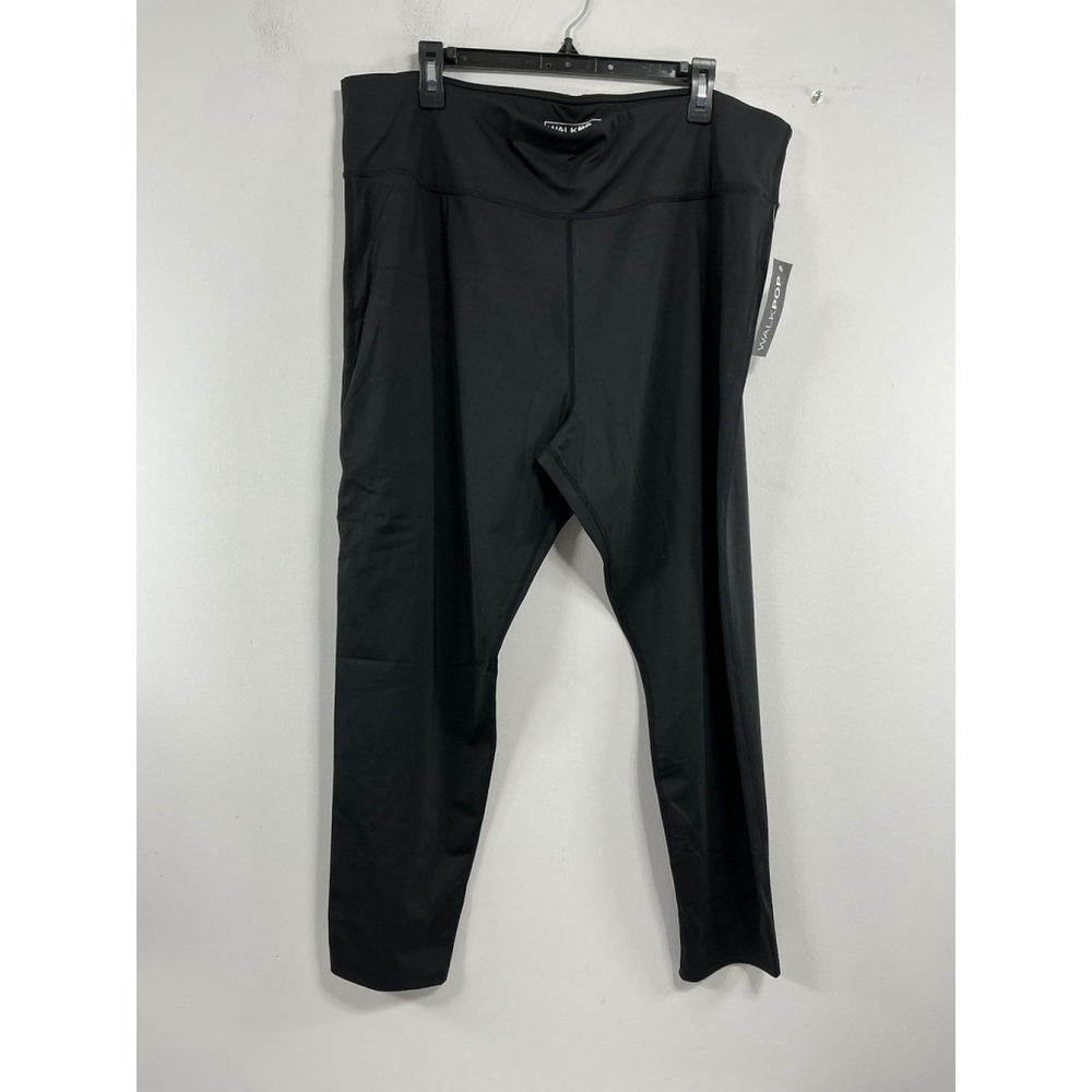 Womans Walk Pop Active Jogger Pants 3X Black Pullon NWT